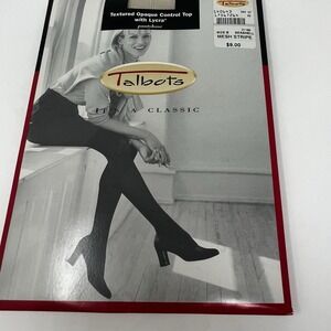 Talbots Textured Opaque Control Top Pantyhose with Lycra Size B Seashell NIP